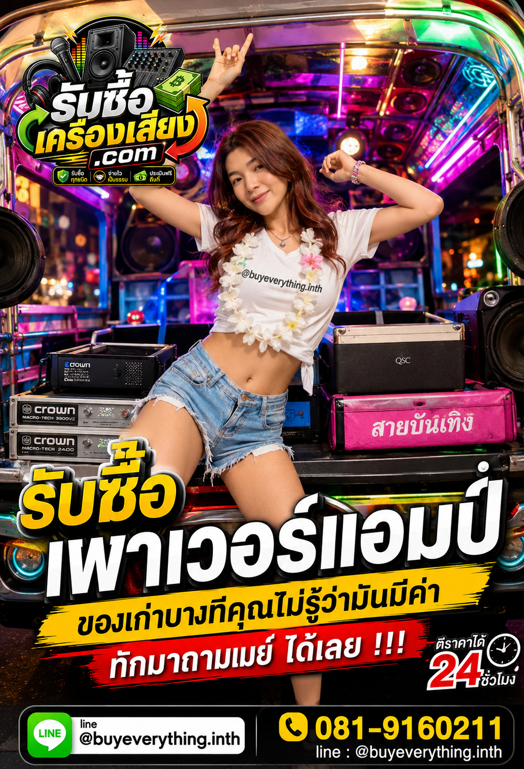 รับซื้อเพาเวอร์แอมป์ ตอบเร็ว รับซื้อถึงที่ จ่ายเงินสด