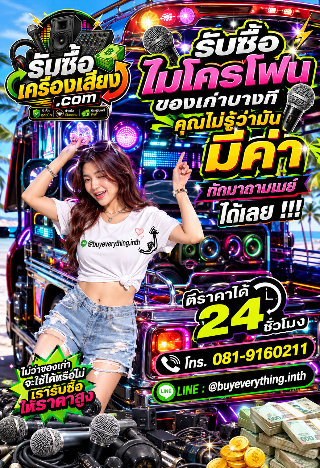 ติดต่อรับซื้อไมโครโฟน ตอบเร็ว รับซื้อถึงที่